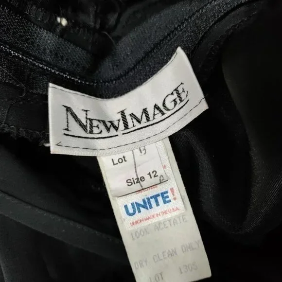 Vintage New Image Luxgoth Wedding Formal Cutout Maxi Dress Black Womens Size 12 - Picture 10 of 13